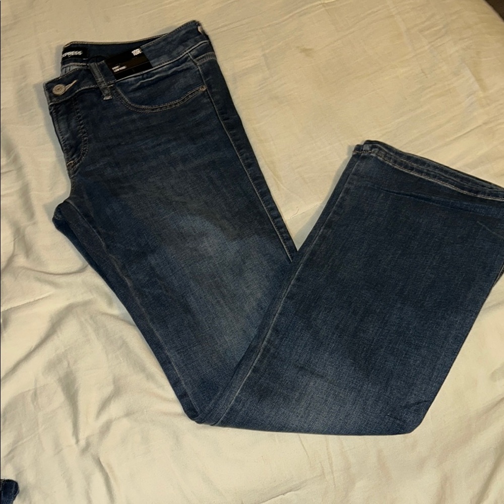Express Blue Boot Cut Flare Pants